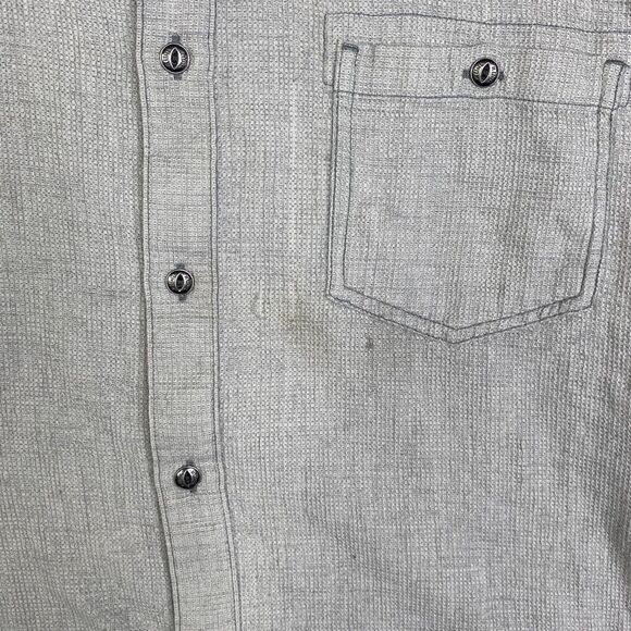 Kuhl Uproar 5 Panel Shirt Waffle Knit Gray Button Up Long Sleeve Mens XXL 7211 - Picture 4 of 14